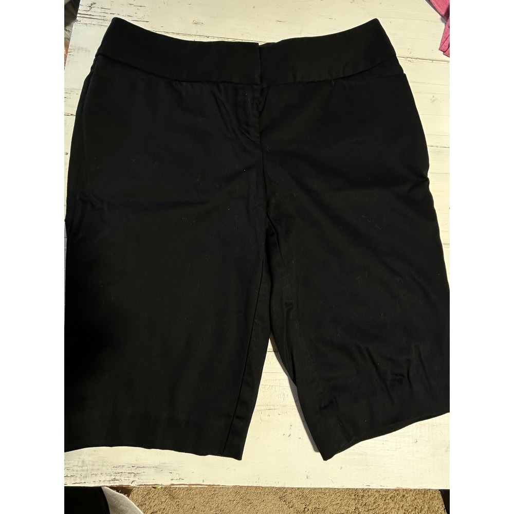 Worthington Modern Fit Black‎ Bermuda Shorts Womens 4 Professional Office Casual
